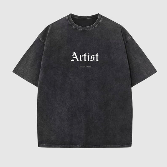 "Artist" Oversized Vintage Black Graphic Tee